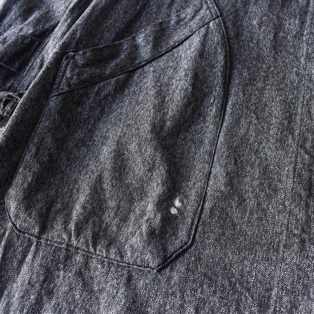 40’s Au Molinel ブラックシャンブレー フレンチワーク アトリエコート 251202H