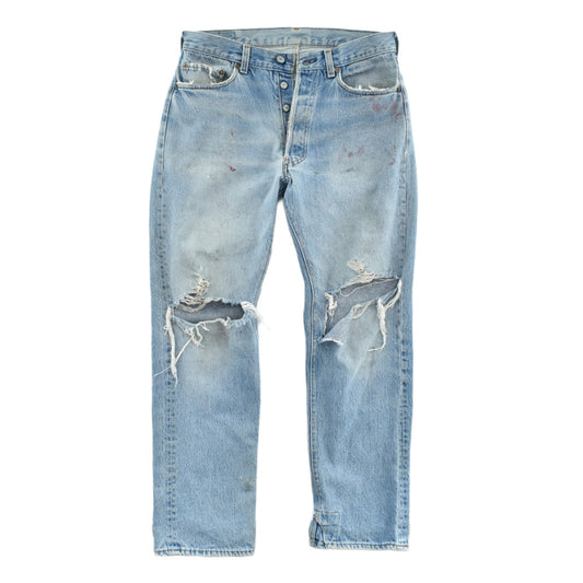80's Levi's 501 クラッシュ デニムパンツ USA製 260217H