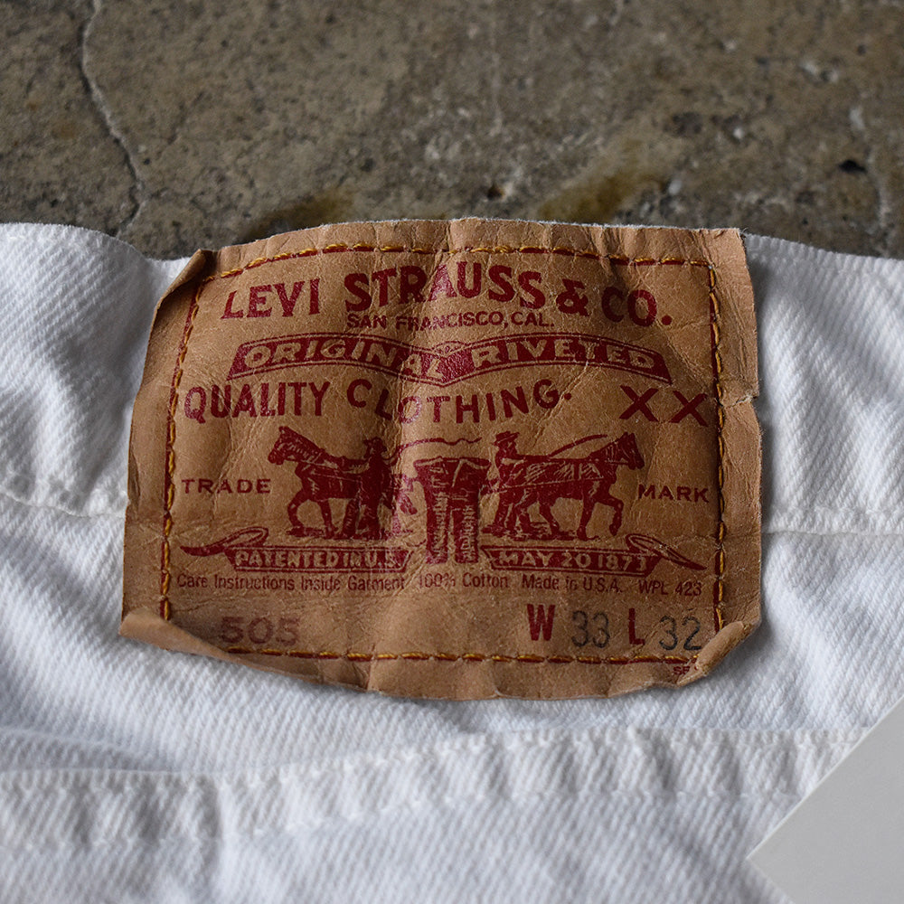 90's Levi's 505 ホワイト デニムパンツ USA製 250607H