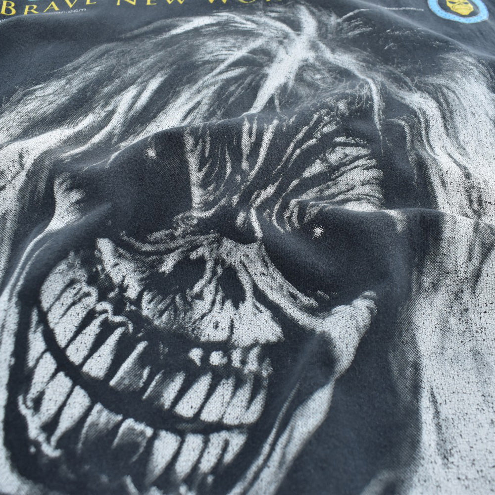 Y2K IRON MAIDEN "BRAVE NEW WORLD" カットオフ ヘヴィメタル ロックTシャツ 260731H