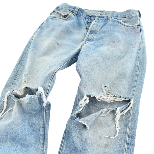80's Levi's 501 クラッシュ デニムパンツ USA製 260217H