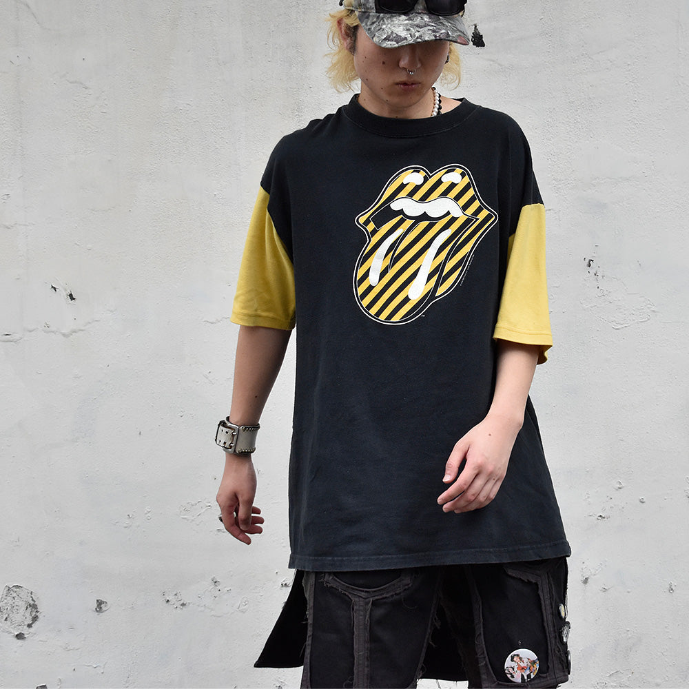 90's 2トーン！ The Rolling Stones “No Security Tour 1999” Tシャツ 240730H
