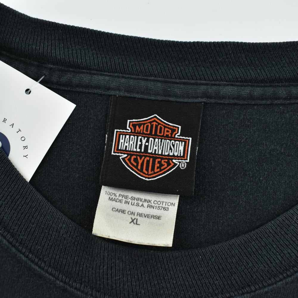 Y2K Harley-Davidson フレイムパターン バイク ロンT USA製 260602H
