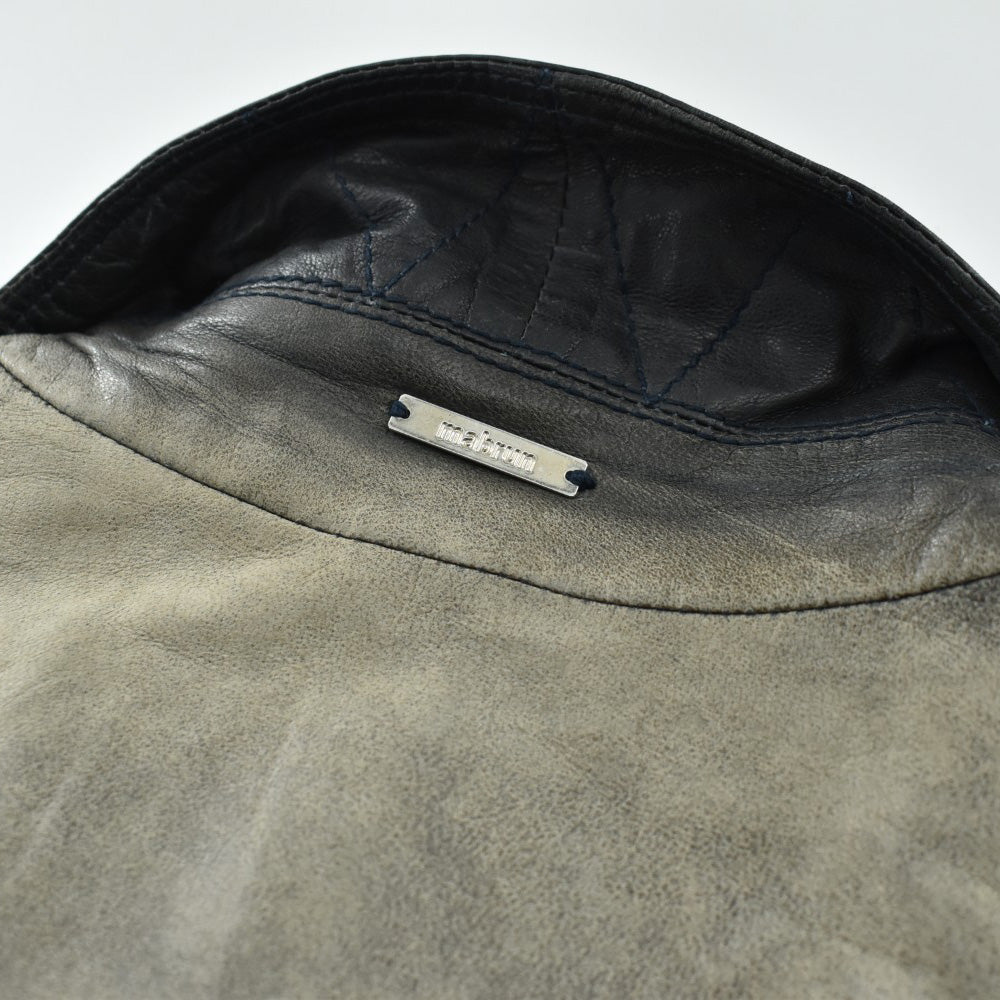 Y2K Mabrun 鬼フェード レザージャケット 260306H