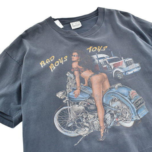 90's FLYING J "BAD BOYS TOYS" セクシーレディ バイカーTシャツ USA製 260522H