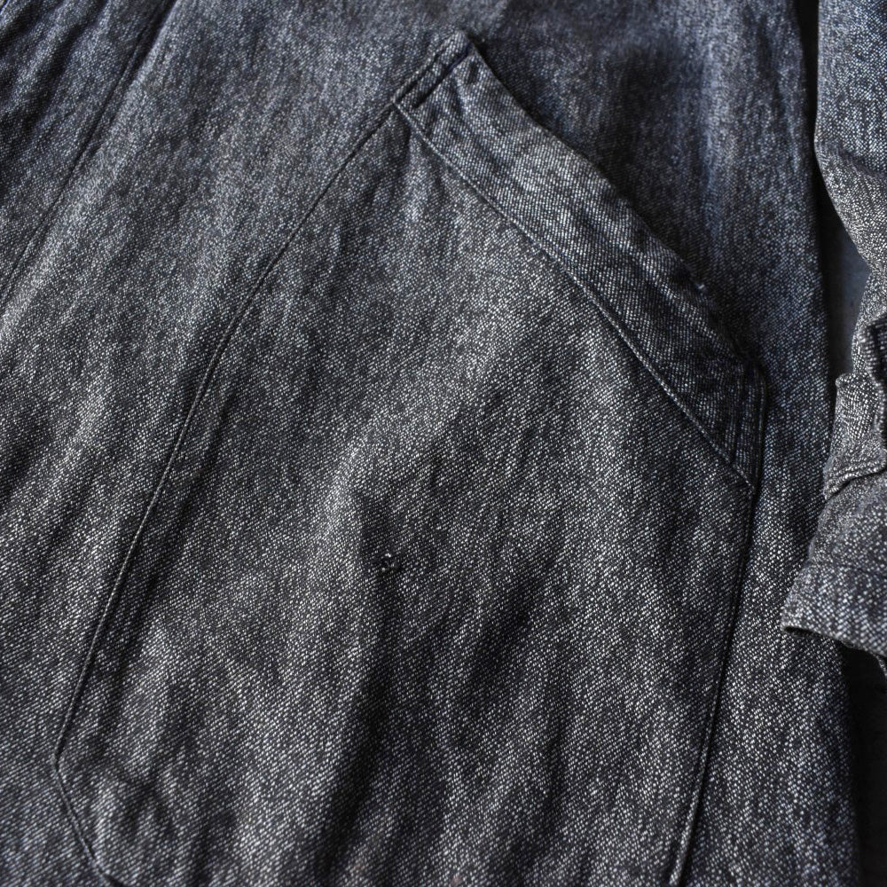 40’s Au Molinel ブラックシャンブレー フレンチワーク アトリエコート 251202H