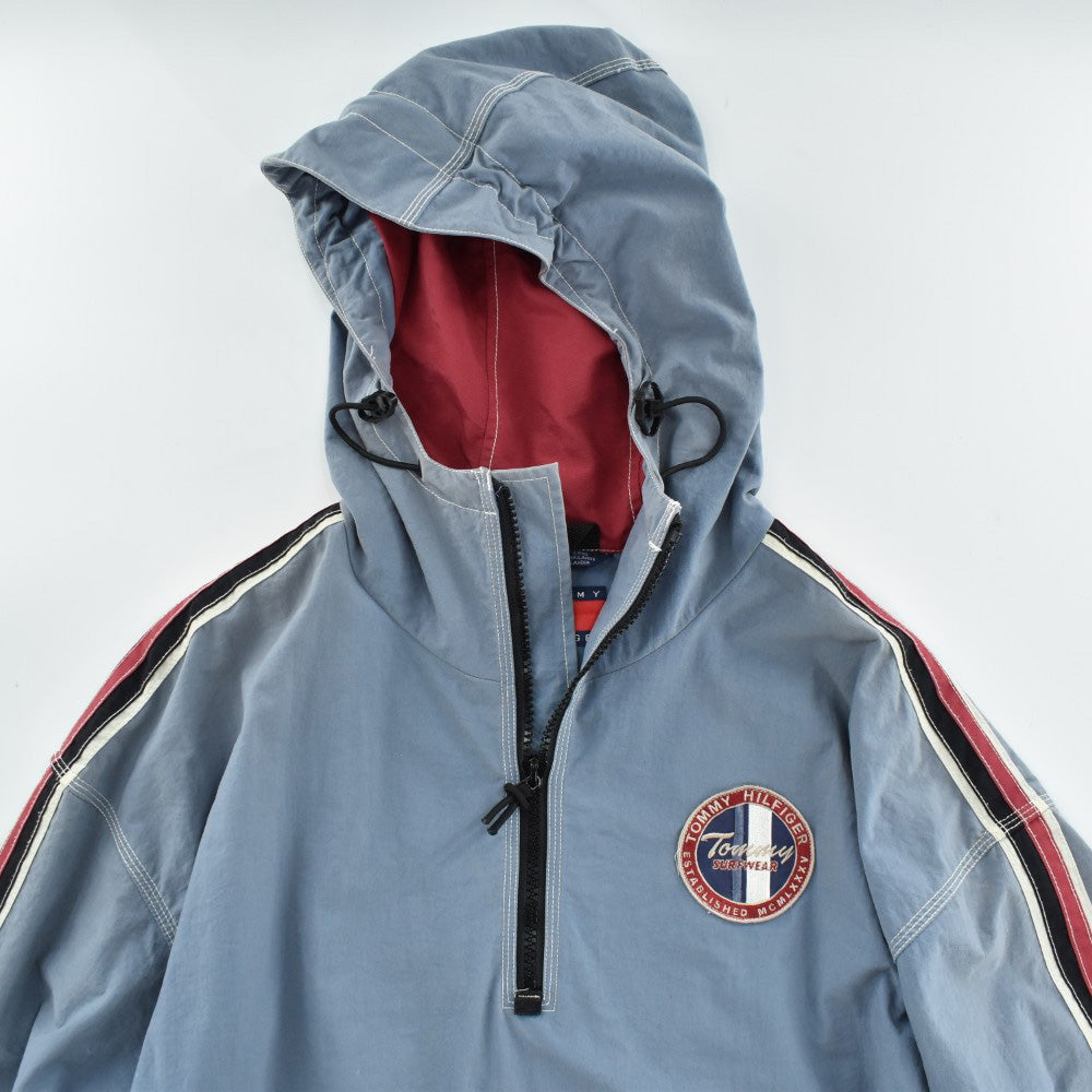90's TOMMY HILFIGER "SURFWEAR" ハーフジップ アノラックパーカー 260918H