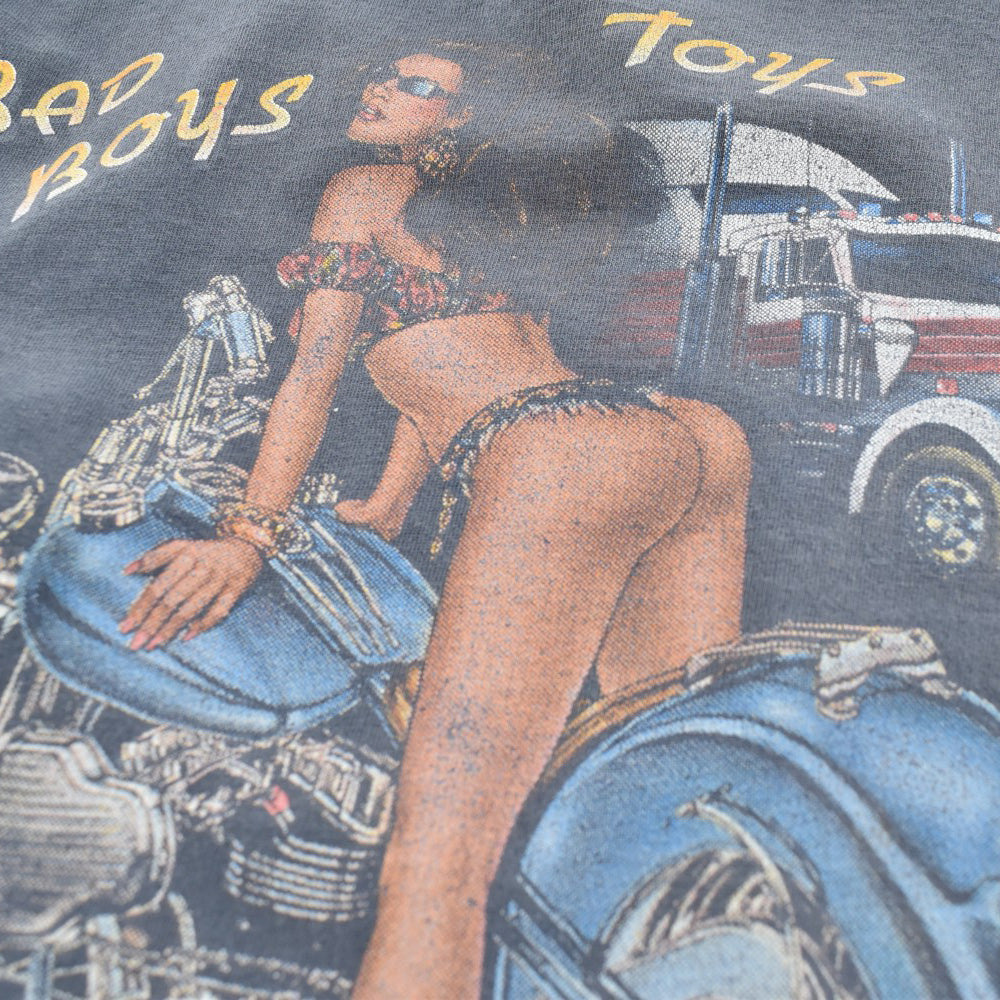 90's FLYING J "BAD BOYS TOYS" セクシーレディ バイカーTシャツ USA製 260522H