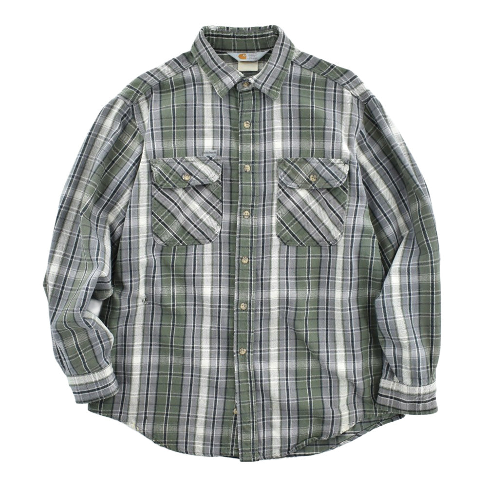 90's Carhartt ヘビーフランネルシャツ USA製 260731H