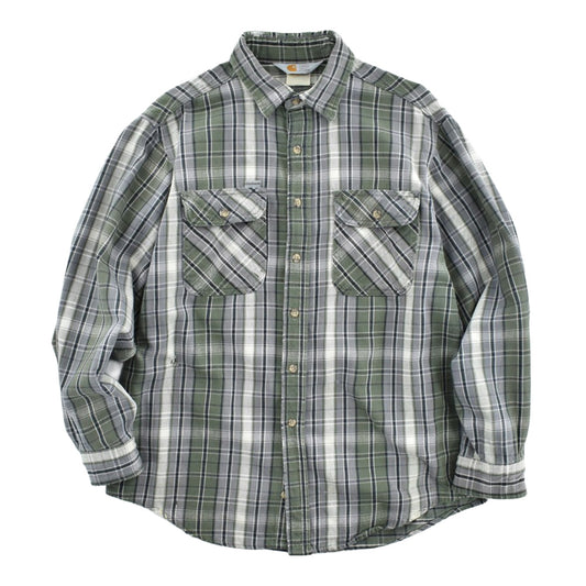 90's Carhartt ヘビーフランネルシャツ USA製 260731H