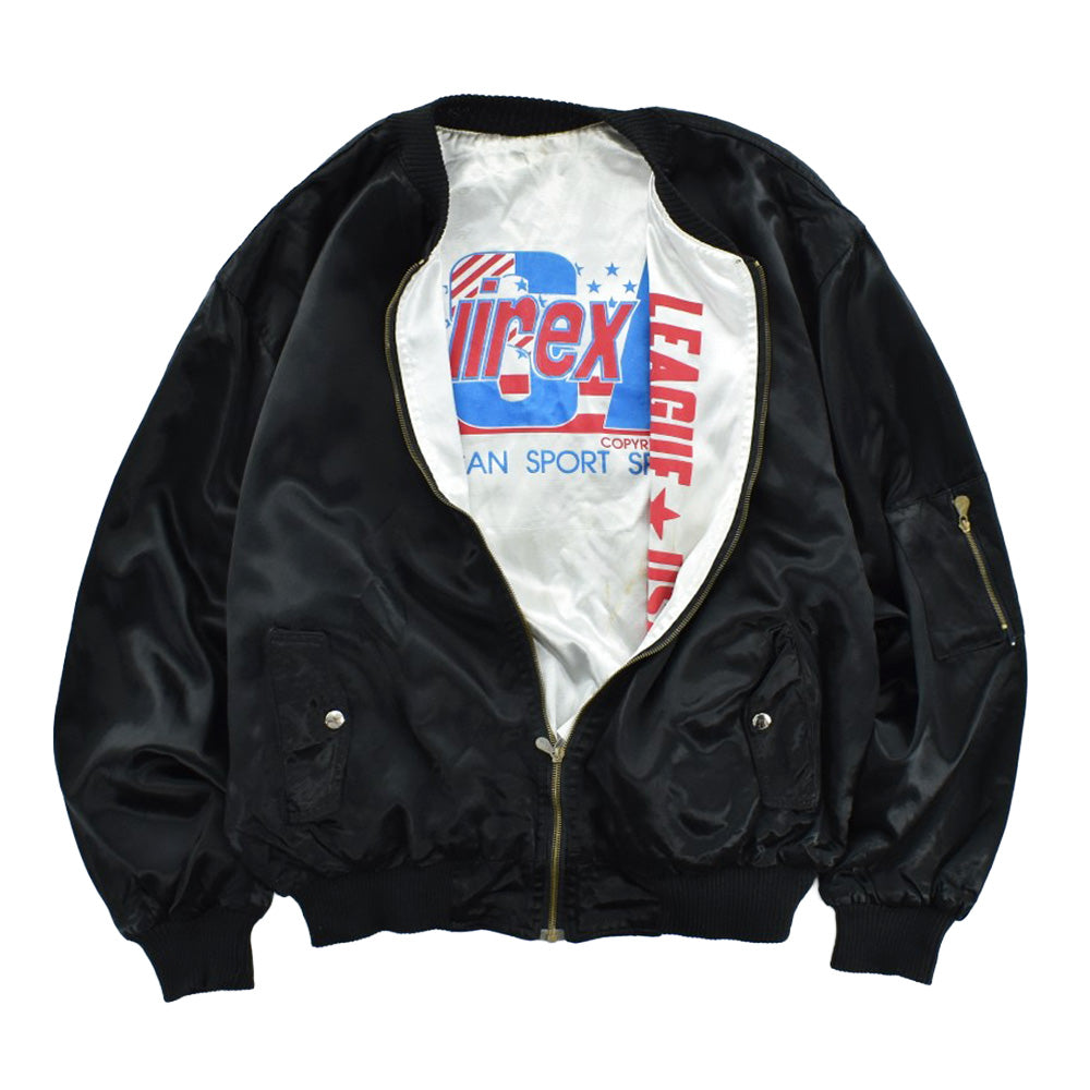 80's AVIREX リバーシブル サテン MA-1 フライトジャケット 260120H