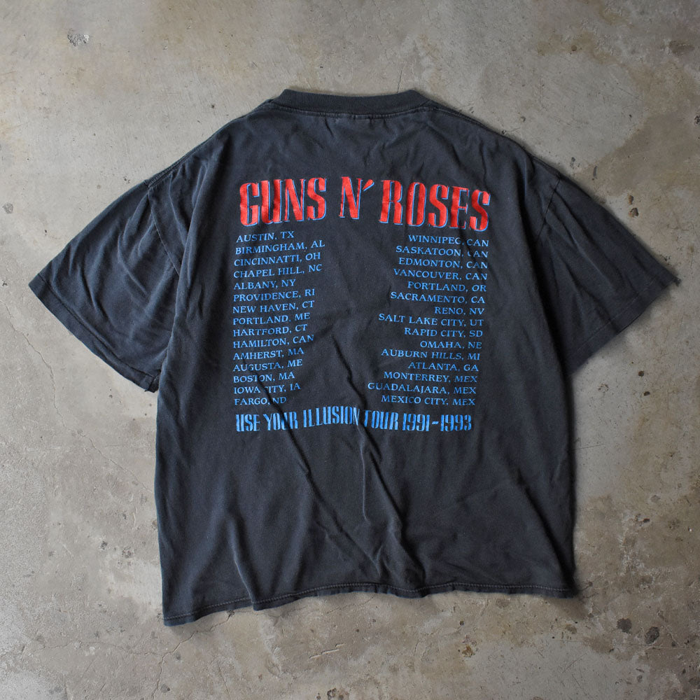90’s  Guns N’ Roses “Use Your Illusion Tour 1991-1993” ロック Tシャツ USA製 250916