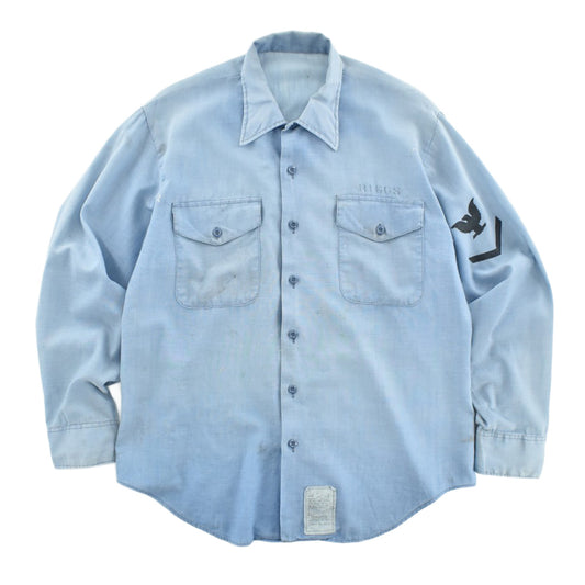 80's U.S. NAVY Type II ステンシル シャンブレーシャツ 260804H