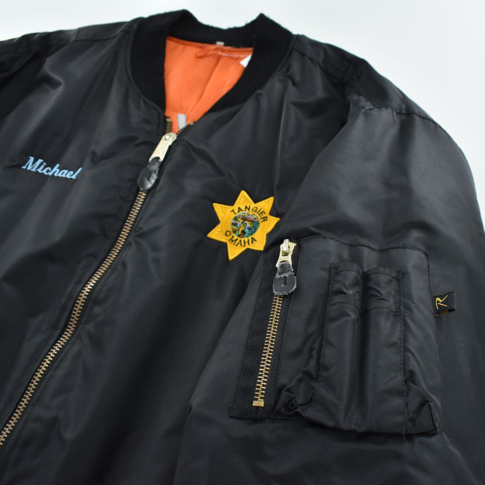 Y2K Rothco MA-1 Shriners "フリーメイソン" フライトジャケット 黒 261016H