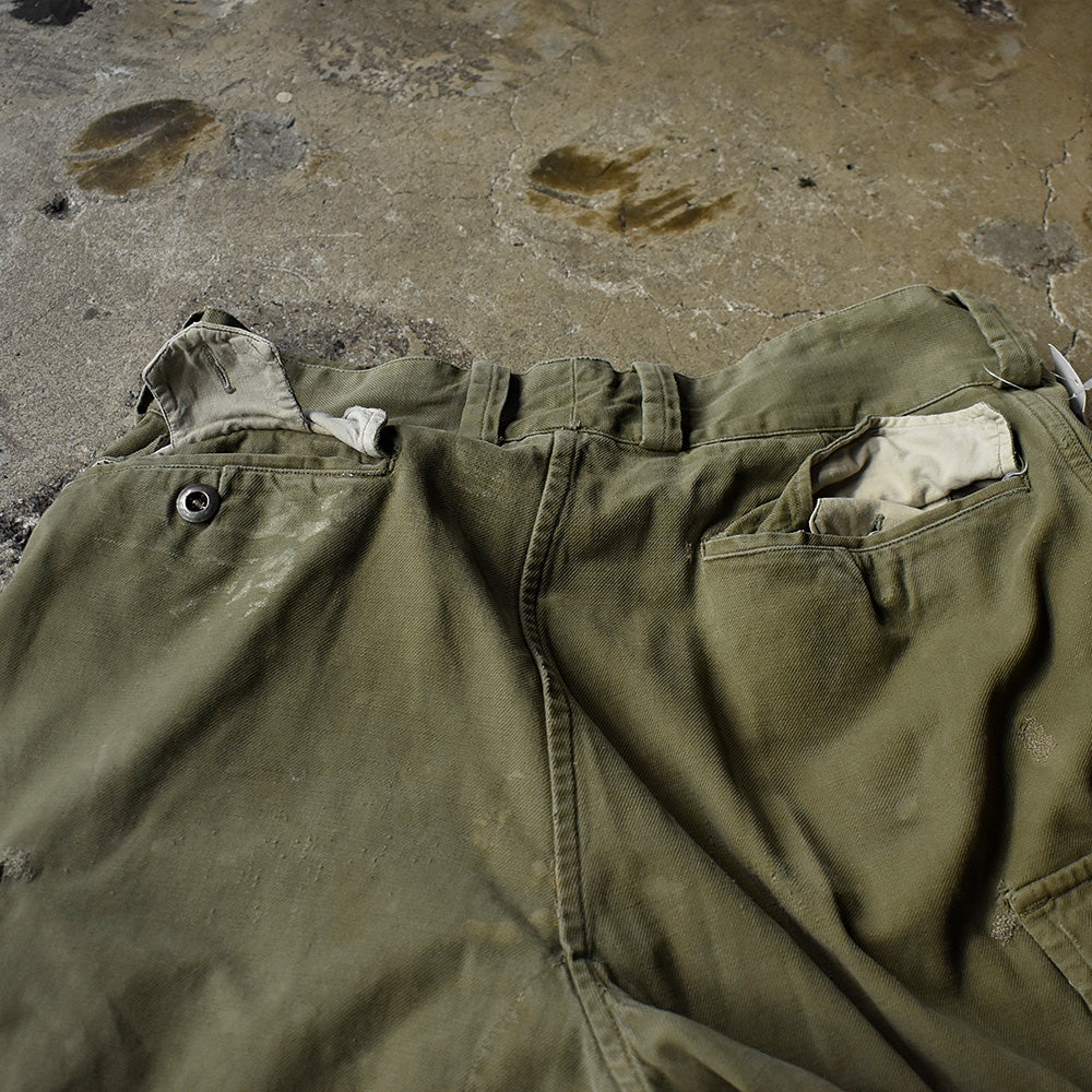 40's～ ダメージ！ French Army M-47 フィールドパンツ 前期型 231209H