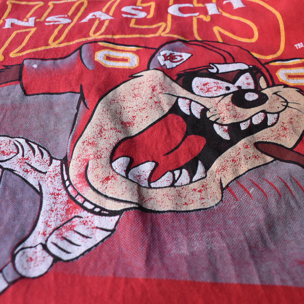 90’s Looney Tunes “NFL” TAZ プリント Tシャツ USA製 250430