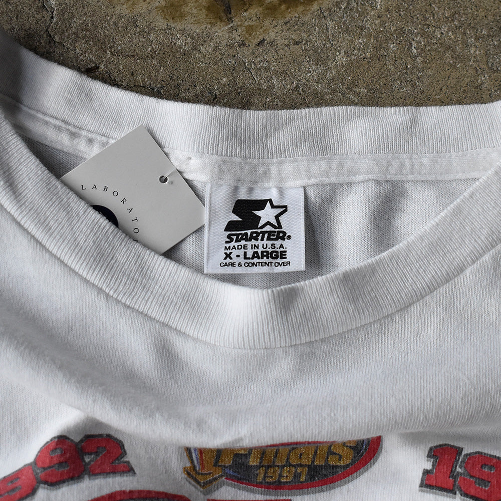 90's STARTER Chicago Bulls “1997 NBA CHAMPS” Tシャツ USA製 240327H