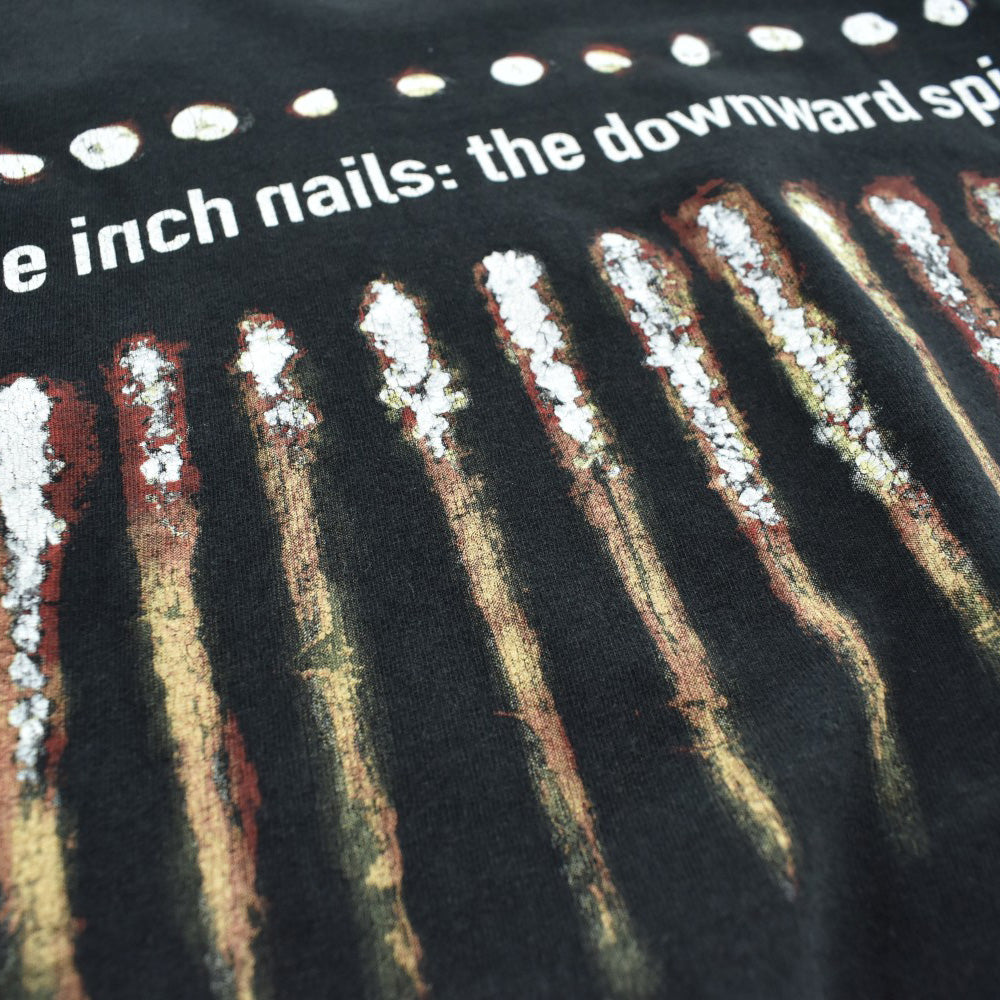 90's NINE INCH NAILS "THE DOWNWARD SPIRAL" インダストリアル ロックT 260728H