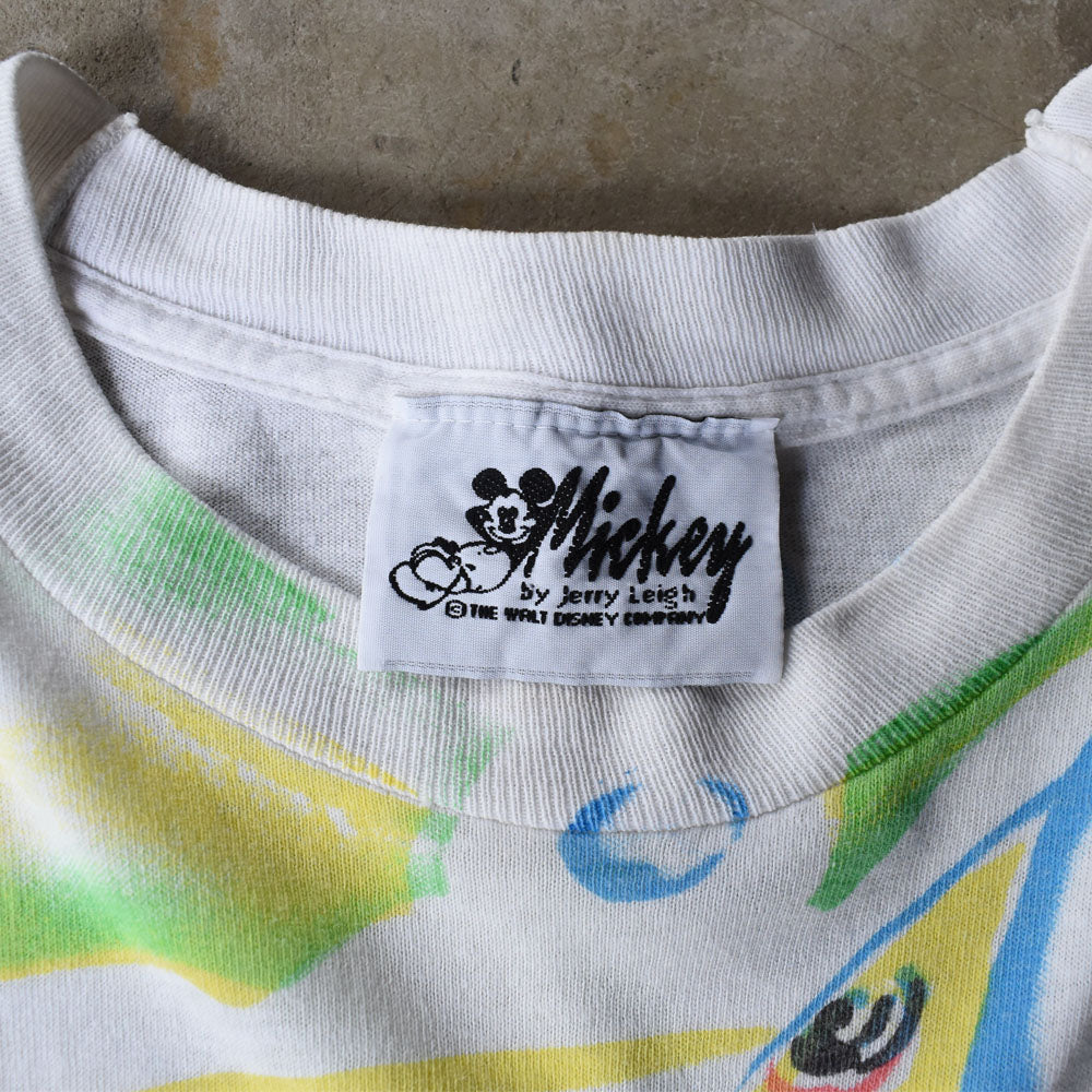 90’s Disney “Mickey” AOP！ 両面プリント キャラクターTシャツ 250519