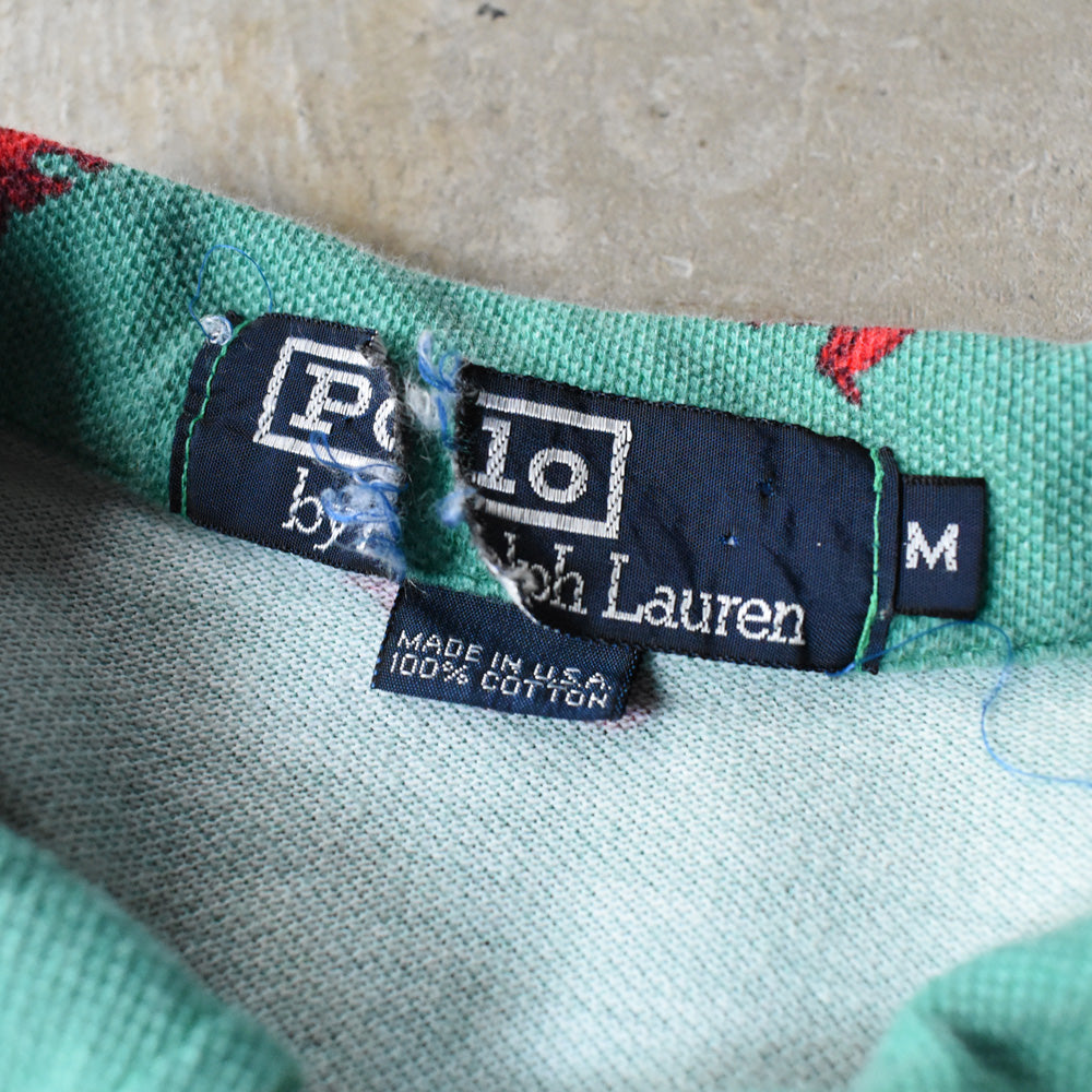 80's Polo Ralph Lauren ロブスタープリント ポロシャツ USA製