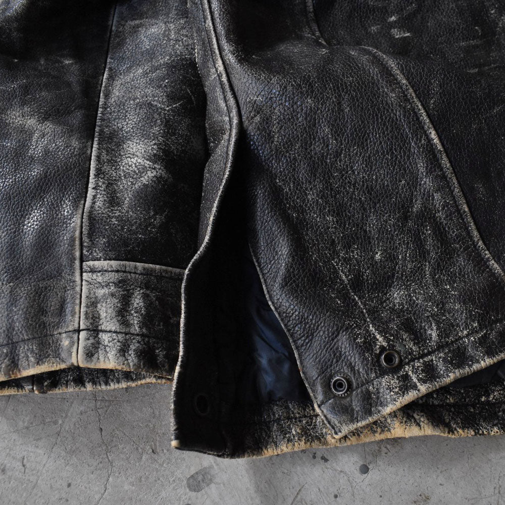 90’s GAP ポリスマン レザージャケット 鬼フェード 251111H