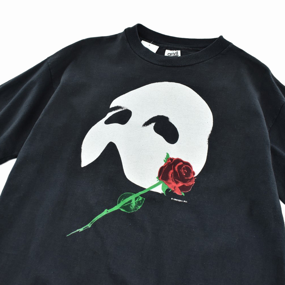 オペラ座の怪人 仮面 薔薇 ミュージカルTシャツ 90年代 ブラック USA製 ヴィンテージ