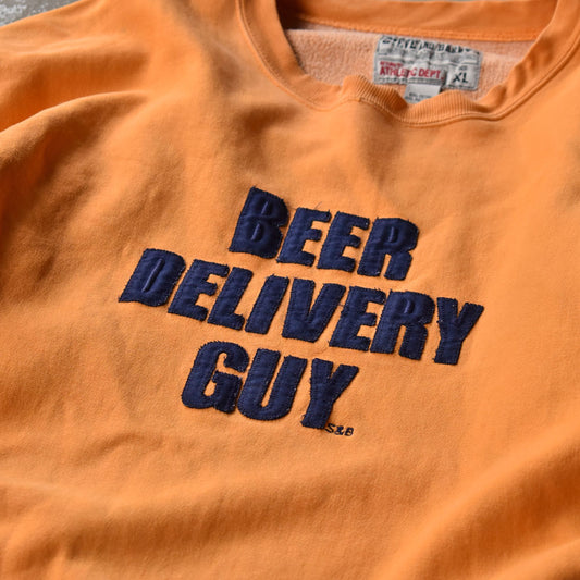 90’s STEVE AND BARRY'S “BEER DELIVERY GUY” ロゴ スウェット 240428