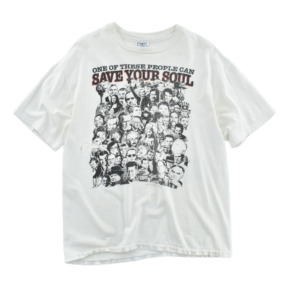 90's "SAVE YOUR SOUL" ジーザス 偉人コラージュ Tシャツ USA製 260915H