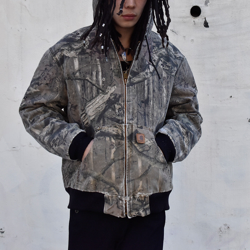 Carhartt リアルツリー迷彩柄！ アクティブパーカー キルティングライナー 240108H