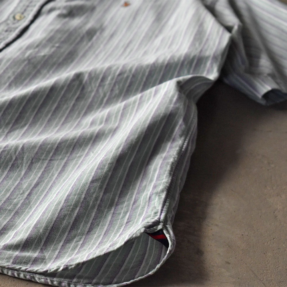 Ralph Lauren “CLASSIC FIT” ストライプ 半袖 ボタンダウンシャツ 240501 S2096