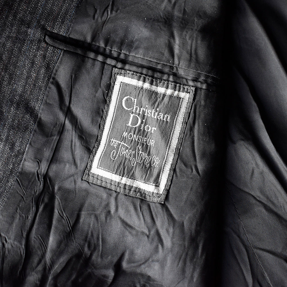 80's～ Christian Dior MONSIEUR ストライプ柄 テーラードジャケット 240322H