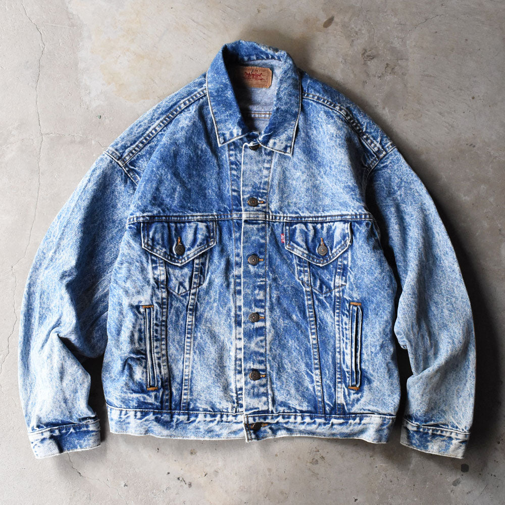 90's Levi's 70507-0219 ケミカルウォッシュ デニムジャケット USA製