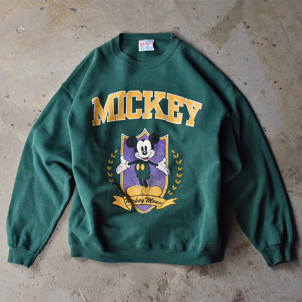 90's　Disney/ディズニー ”MICKEY MOUSE” クレストプリント スウェット　230618