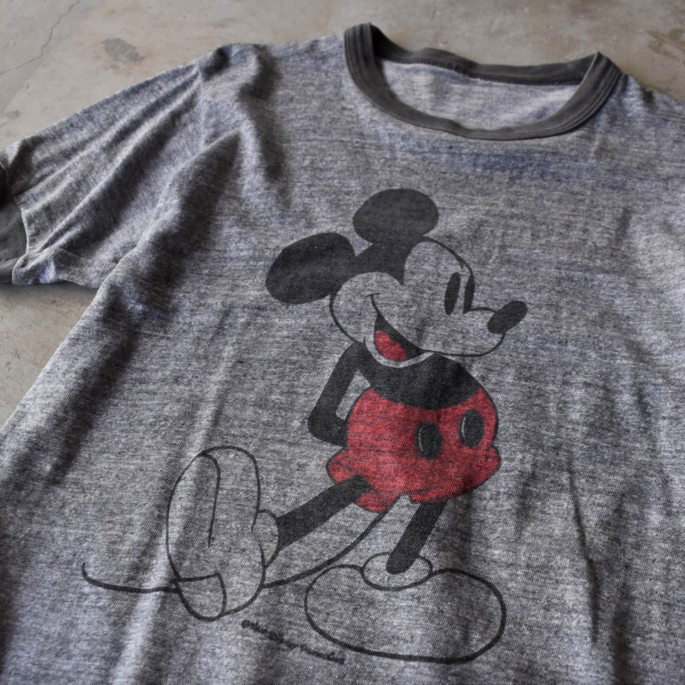 70’s Disney “Mickey” リンガー キャラクターTシャツ 251216H