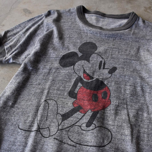 70’s Disney “Mickey” リンガー キャラクターTシャツ 251216H