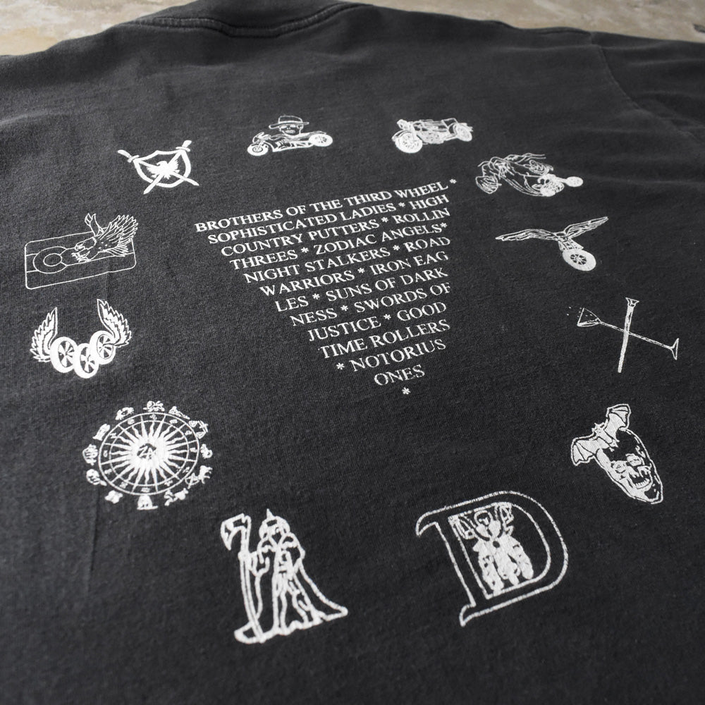 90's “ROUND-UP “ スカル！ バイク Tシャツ 250518