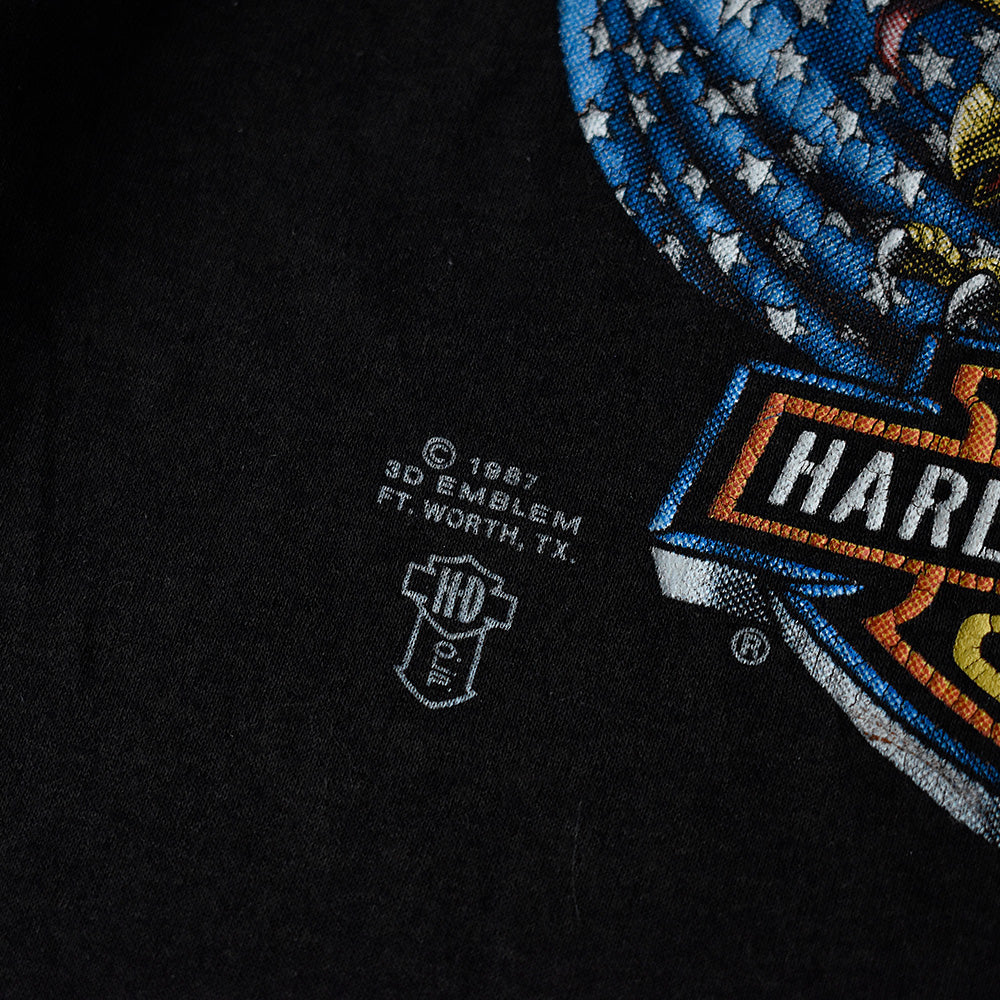 80's 3D EMBLEM “Harley-Davidson” Tシャツ USA製 250719H