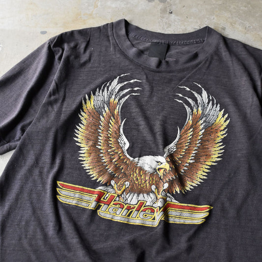 80’s Harley-Davidson × 3D Emblem “Eagle Logo” バイク Tシャツ 250916