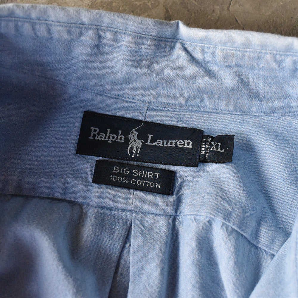 90's Ralph Lauren “BIG SHIRT” シャンブレー ボタンダウンシャツ 240327 S2079