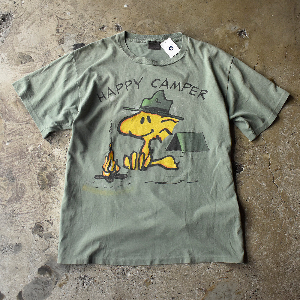 ピーナッツ ウッドストック HAPPY CAMPER Tシャツ 90年代 USA製 ヴィンテージ