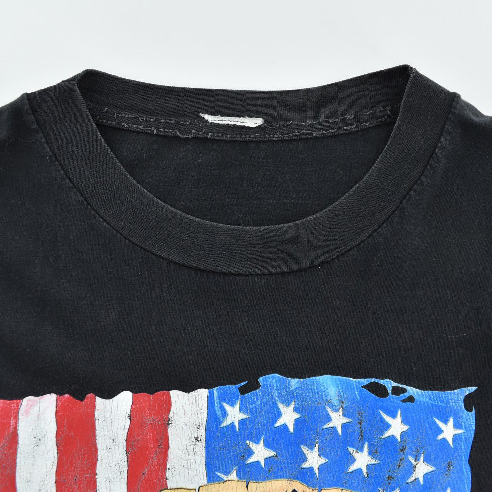 90's GUNS N' ROSES 星条旗 スカル ハードロックTシャツ 260818H