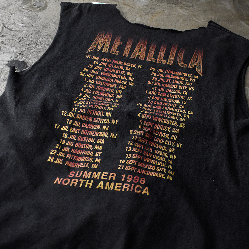 90's Metallica “SUMMER 1998 NORTH AMERICA” Tour カットオフTシャツ 240816H