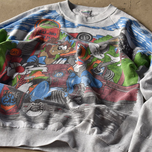 90’s Looney Tunes AOP! キャラスウェット USA製 240514