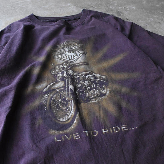 Harley Davidson “LIVE TO RIDE...” Tシャツ USA製 240902