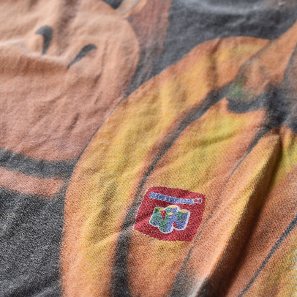 90's 激レア！ Nintendo "Donkey Kong 64" AOP ゲーム Tシャツ 240309