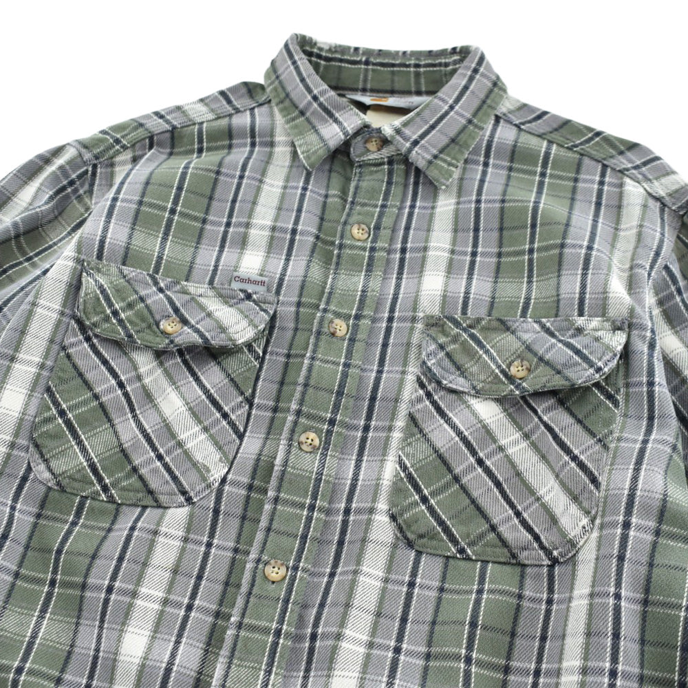 90's Carhartt ヘビーフランネルシャツ USA製 260731H