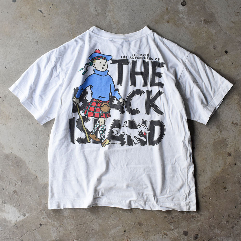 90-00’s The Adventures of Tintin “The Black Island” キャラクター Tシャツ 250916
