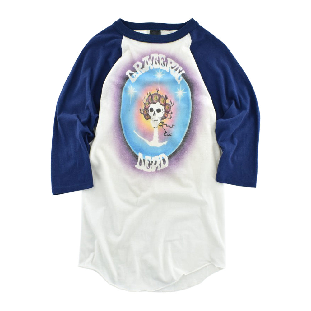 80's GRATEFUL DEAD "SKULL & ROSES" ラグラン ロックTシャツ 260529H