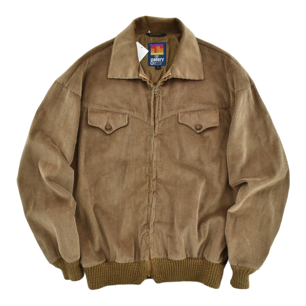 70’s Haggar ハガー THE gallery ギャラリー コーデュロイ ウエスタンヨーク スウィングトップ ブラウン TALONジップ ニットリブ