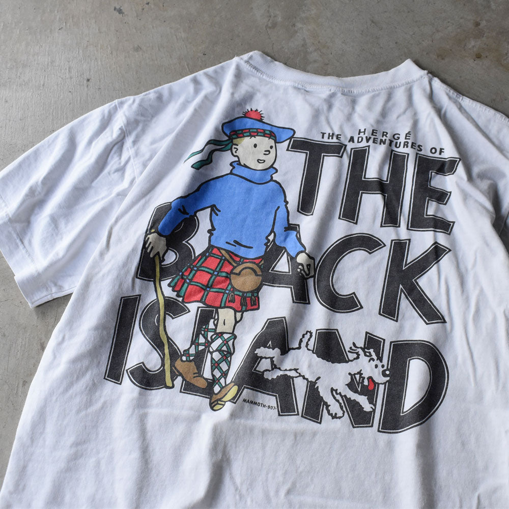 90-00’s The Adventures of Tintin “The Black Island” キャラクター Tシャツ 250916